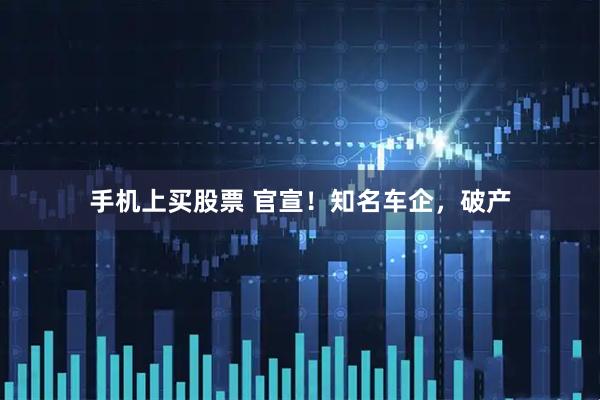 手机上买股票 官宣！知名车企，破产