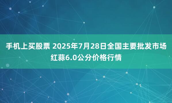 手机上买股票 2025年7月28日全国主要批发市场红蒜6.0公分价格行情